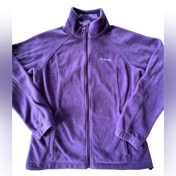 Columbia Jackets & Blazers - Columbia Benton Springs Purple Full Zip Fleece Jacket Size Womens Size Large